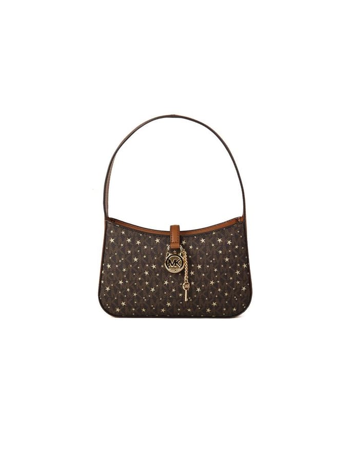 Michael Kors Bruine Stof Handtas