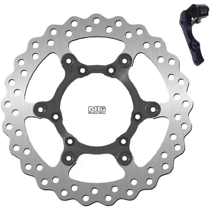 Vlotterende motorremschijfset en steuntje NG Brake Disc Wave 1154XK26