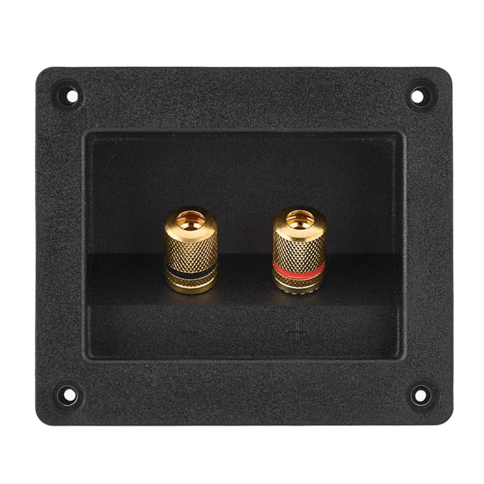 Akoestische componenten voor HiFi-luidspreker 2 koperen aansluitklemmen kabelconnector doosbehuizing black