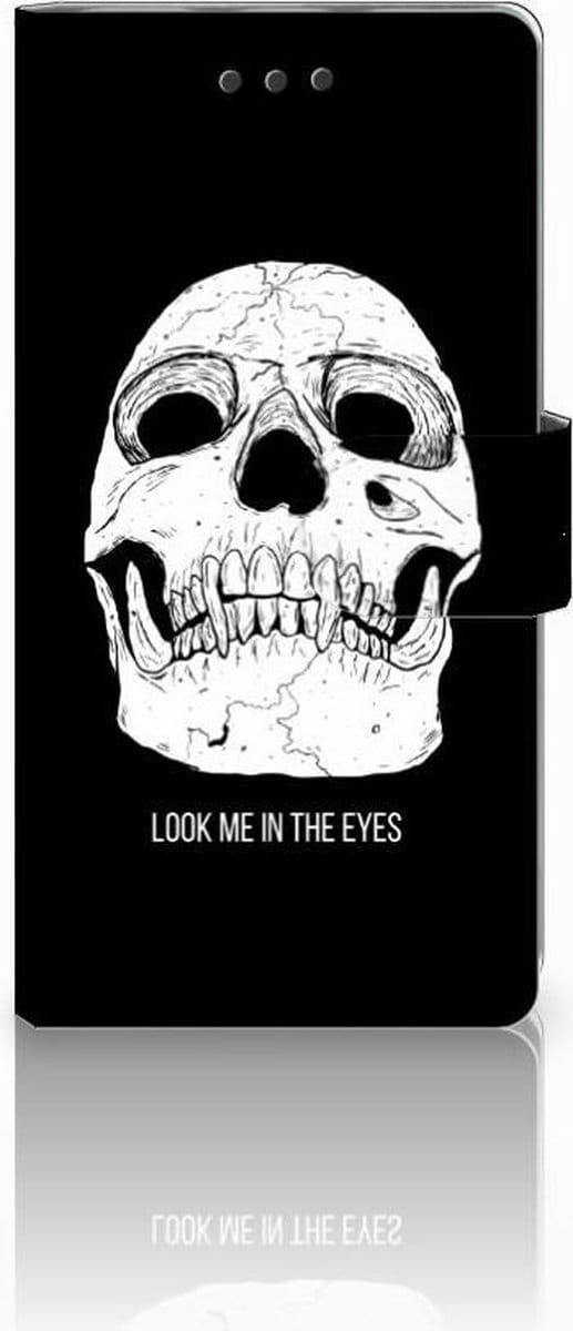 Telefoonhoesje met Naam Huawei Ascend P8 Lite Skull Eyes