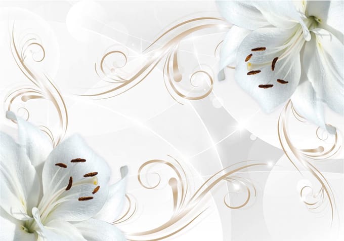 Fotobehang - White dancers.