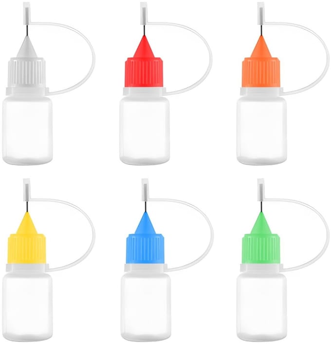 Dailygoods- Pipetteflessen Set van 6 - 5 ml/10 ml - Precisie Fles