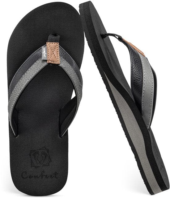 Slippers Heren - Sandalen - Zwart - Maat 40 - Comfeet