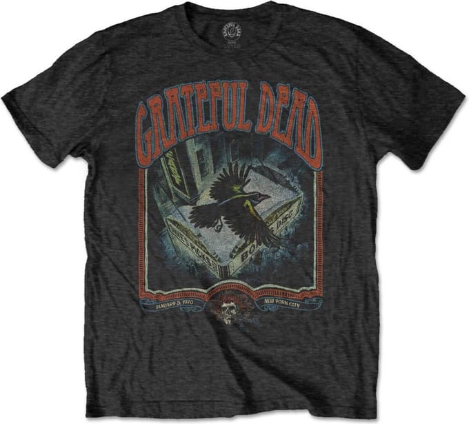 Grateful Dead - Vintage Poster Heren Tshirt - S - Zwart