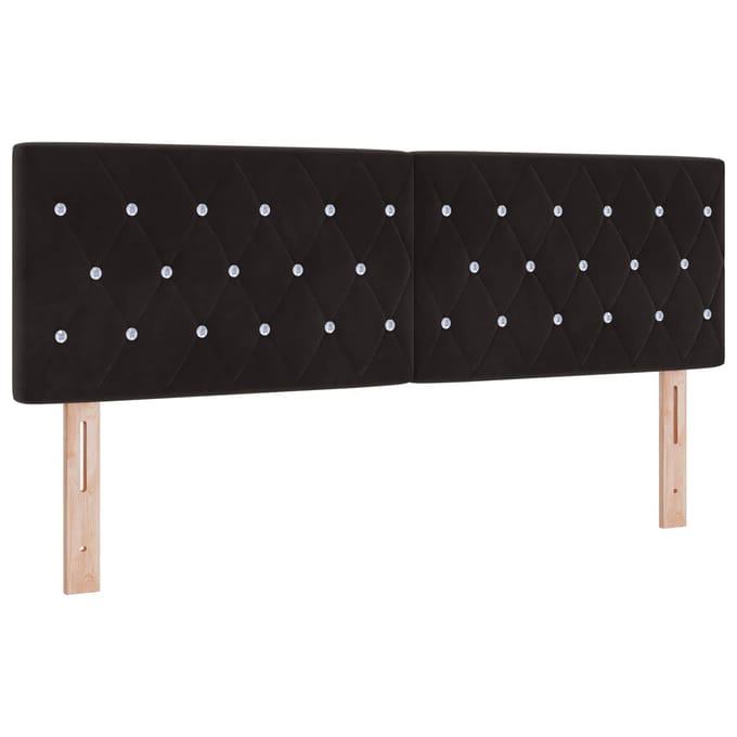 vidaXL - Hoofdbord - Zwart - 144 - cm - Fluweel