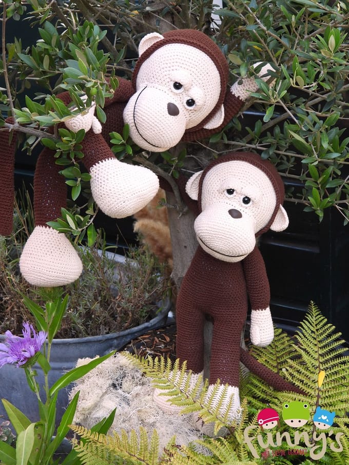Haakpakket XXL Funny Monkey basic Browny (staand of zittend)