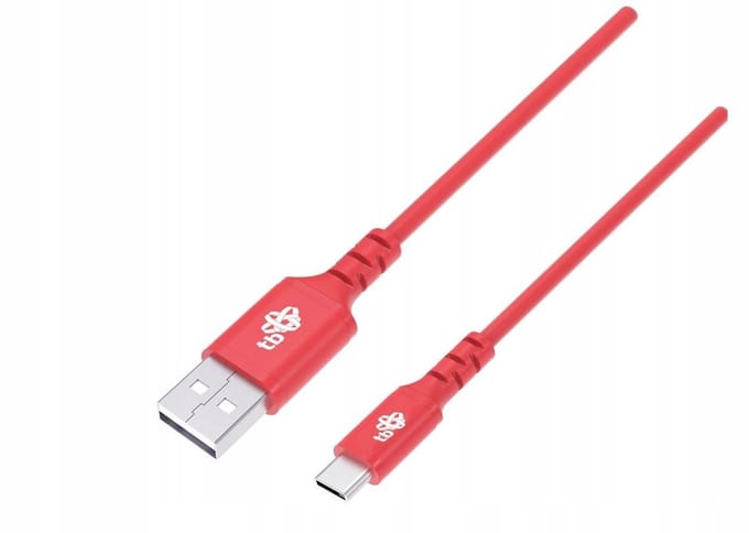 TB USB-C Kabel 1m Silico Rood Snelladen