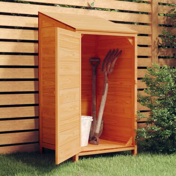 vidaXL - Tuinschuur - 55x52x112 - cm - massief - vurenhout - bruin
