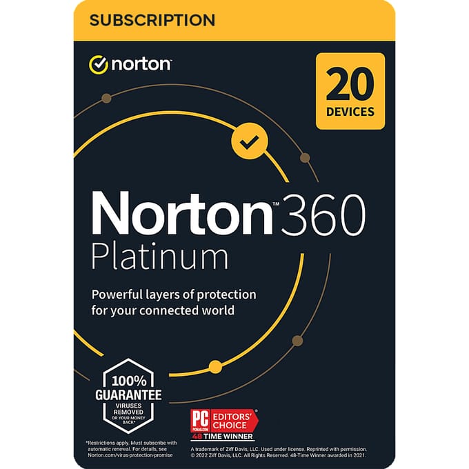 Norton 360 Platinum 20 Apparaten / 1 Jaar