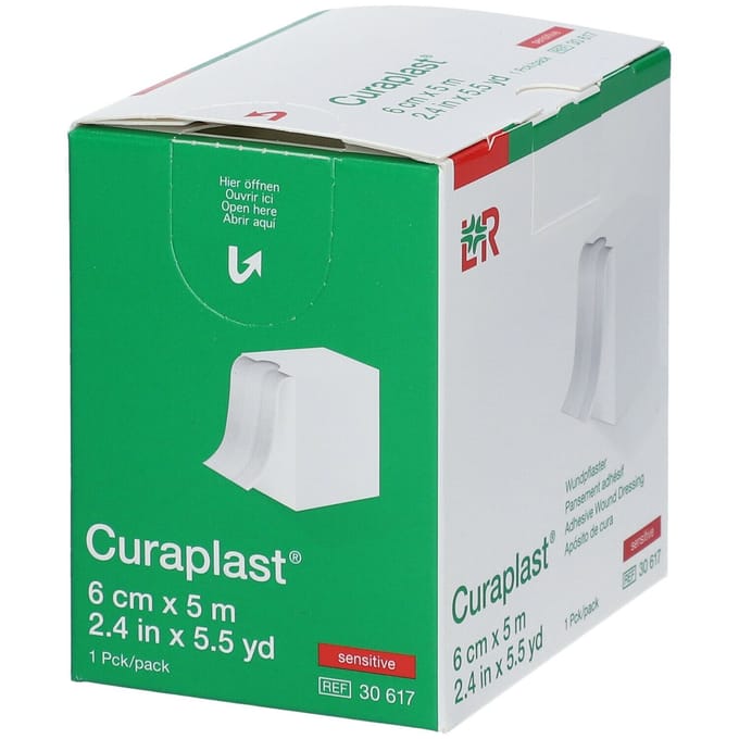 Curaplast Sensitive wondpleister 5m x 6cm 1 Rol