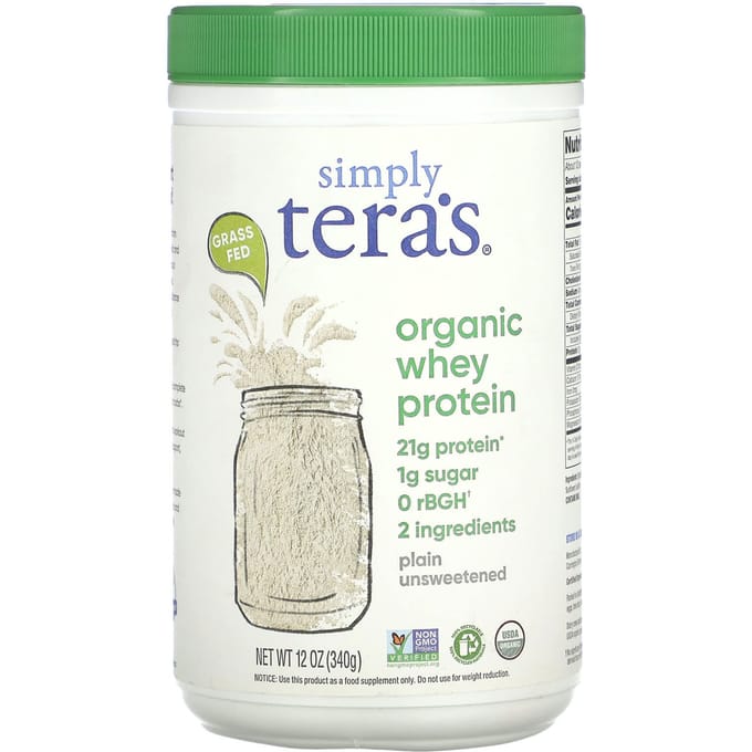 Gewoon Tera's, Biologisch Wei-eiwit, Naturel Ongezoet, 12 oz (340 g)