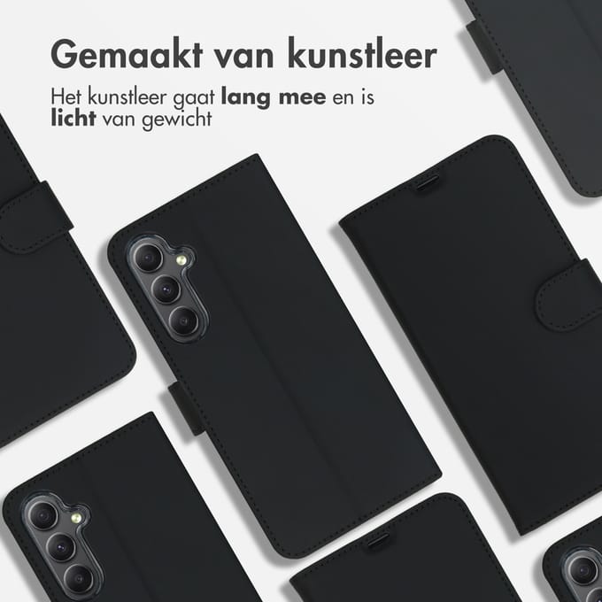 Accezz Hoesje - Geschikt voor Samsung Galaxy A35 - Wallet Softcase Bookcase - Zwart