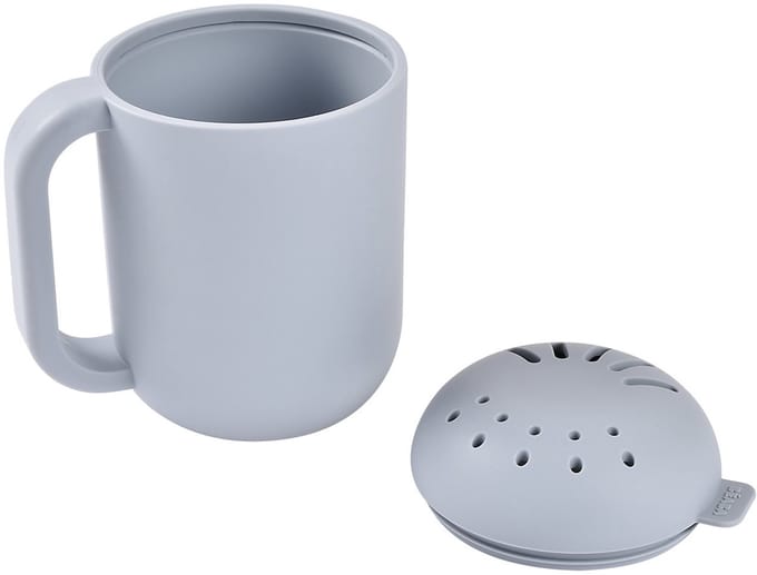 Béaba Pebble Hoofdsproeier van Siliconen - 2-in-1 Haarspoeler en Badspeelgoed - Twee Regenstanden om te Spoelen en te Spelen - Ergonomisch Handvat - Afneembaar Deksel voor Eenvoudig Vullen - Vanaf de Geboorte - Grijs