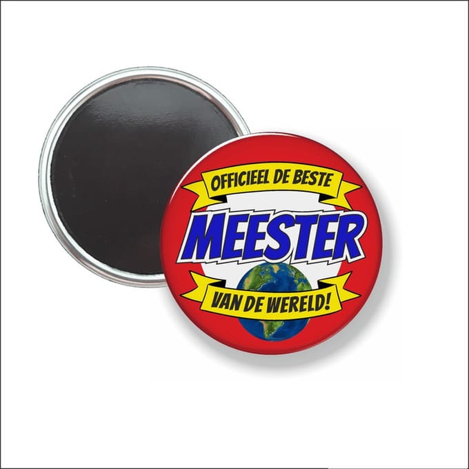 Button Met Magneet 58 MM - Officieel De Beste Meester Van De Wereld - NIET VOOR KLEDING