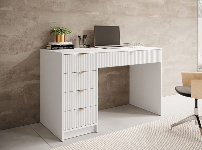 Meubella - Kaptafel Tavares - Wit - 120 cm