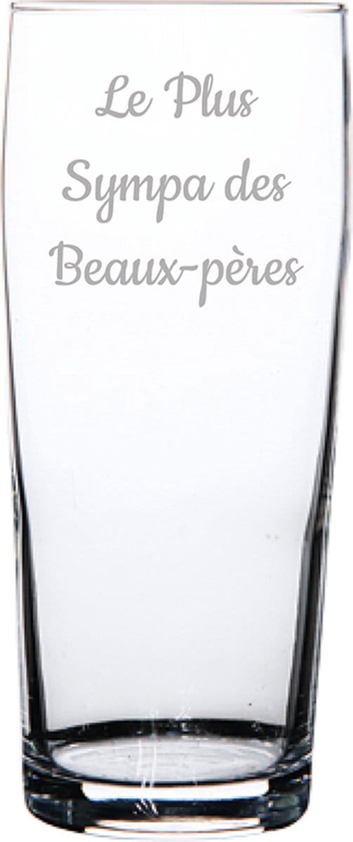 Bierfluitje gegraveerd - 19cl - Le Plus Sympa des Beaux-pères