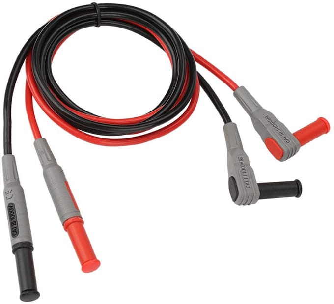 Multimeter Testkabels Set 4mm Banaanstekker 100cm Rood Zwart