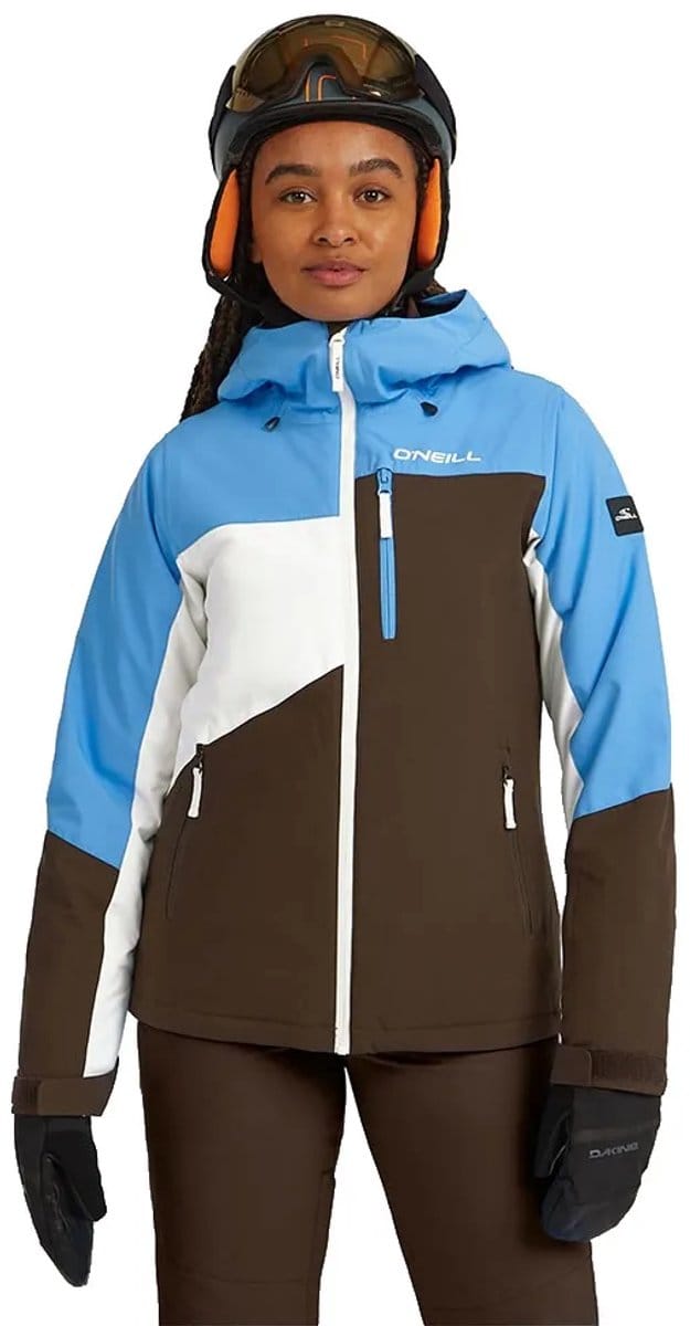 O´neill Fwc Cruz Triple Snow Jas Bruin,Blauw L Vrouw