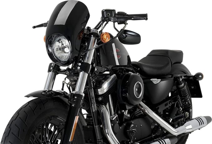Kuipschijf Anarchy - Verkleedschijf Windscherm - Motor Customizen - Individuele Look - 25.5 x 15 x 36 cm - Zwart