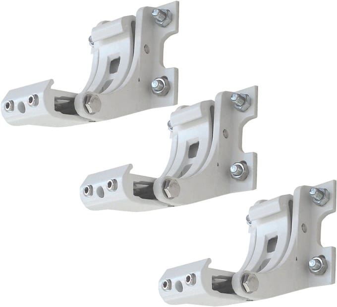 Set van 3 muurbeugels voor luifel T124, muurbeugel muurbevestigingsadapter ~ wit