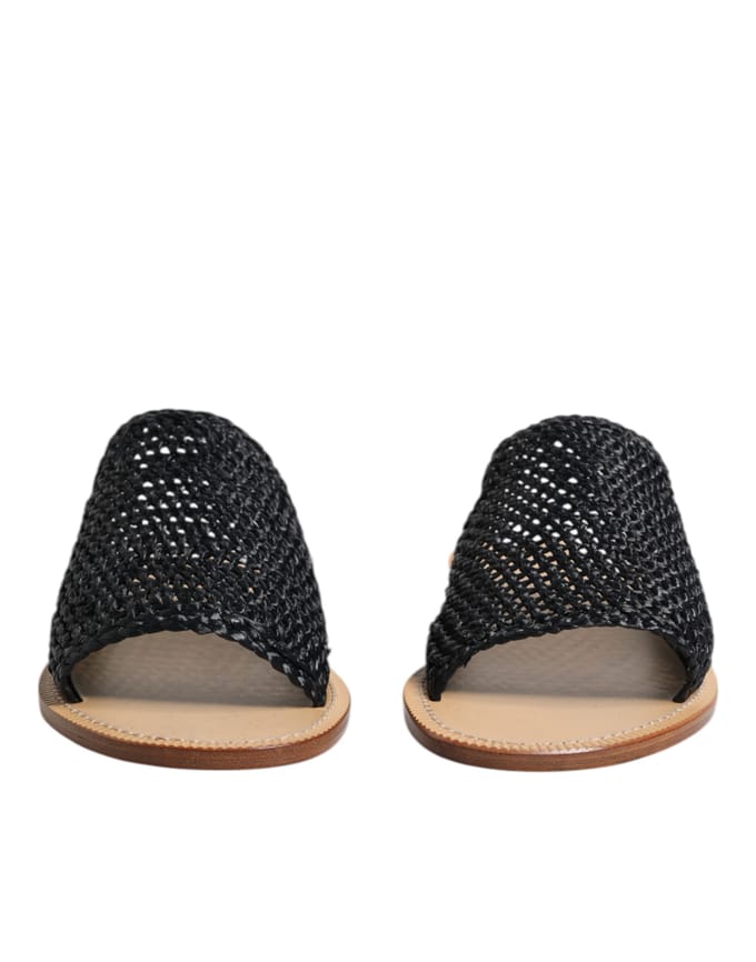 Geweven Slip-On Sandalen