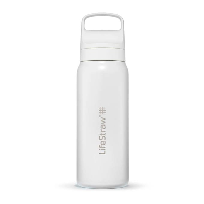 LifeStraw Go 2.0 Stainless Steel Water Filter Bottle - 1L - White-