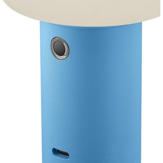 HELL LED tafellamp Tiny-B, pastelblauw, hoogte 13 cm, IP54