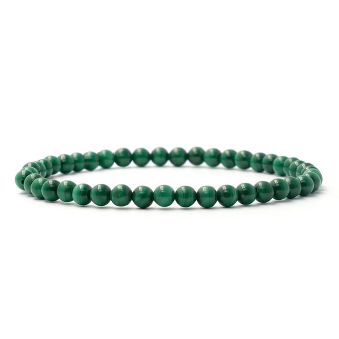Bixorp Malachiet Edelstenen Armband - 4mm / 18cm - Luxe Handgemaakte Kralenarmband