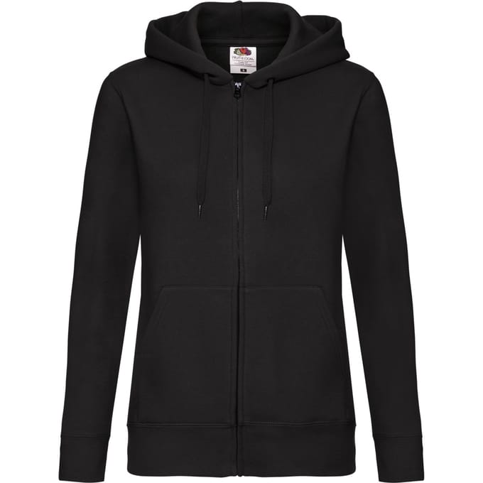 Fruit of the Loom Dames/Dames Premium Sweatjack (Zwart)