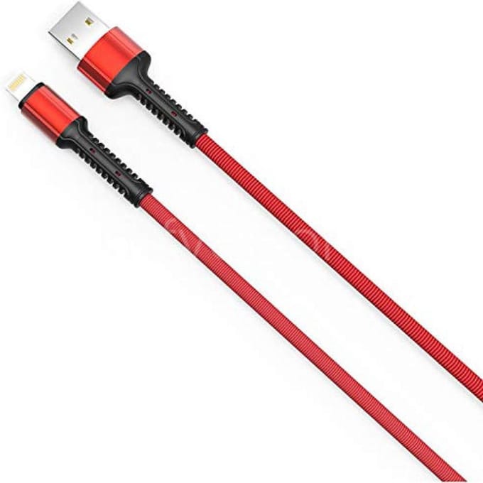 LS64 Geschikt voor: Lightning USB kabel Snellaad Datakabel 2m - Rood Geschikt voor: Apple iPhone 11 / 12 / Mini Pro Max / XS Max / XS / XR / X / iPhone 8 / 8 Plus/ iPhone SE / iPhone 7 / iPhone 7 Plus / iPhone 6 Plus / iPhone 6