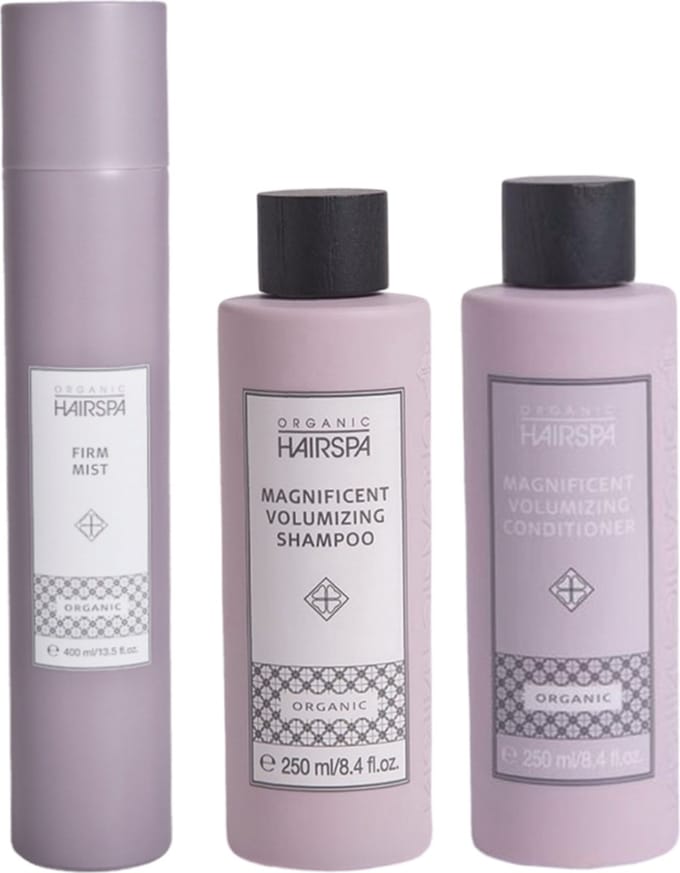 HairSpa City SalonFirm Mist 400ml & Magnificent Volumizing Shampoo & Magnificent Volumizing Conditioner