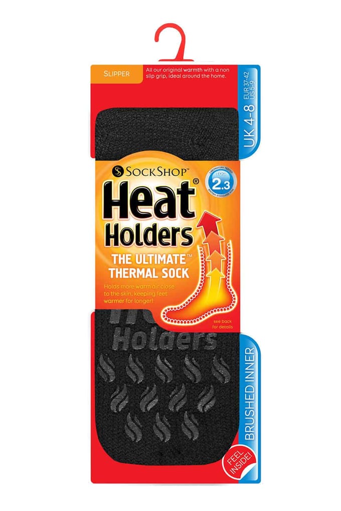 Heat Holders - Thermische pantoffelsokken voor dames - Zwart