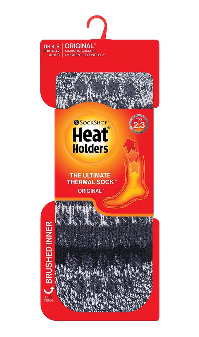Heat Holders - Thermosokken voor dames met handgrepen - Zwart Stripe (Juniper)