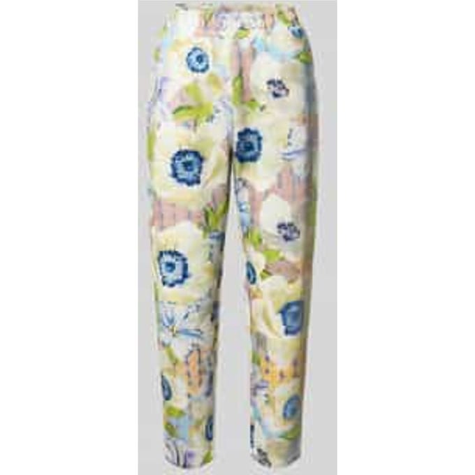 straight fit stoffen broek van viscosemix