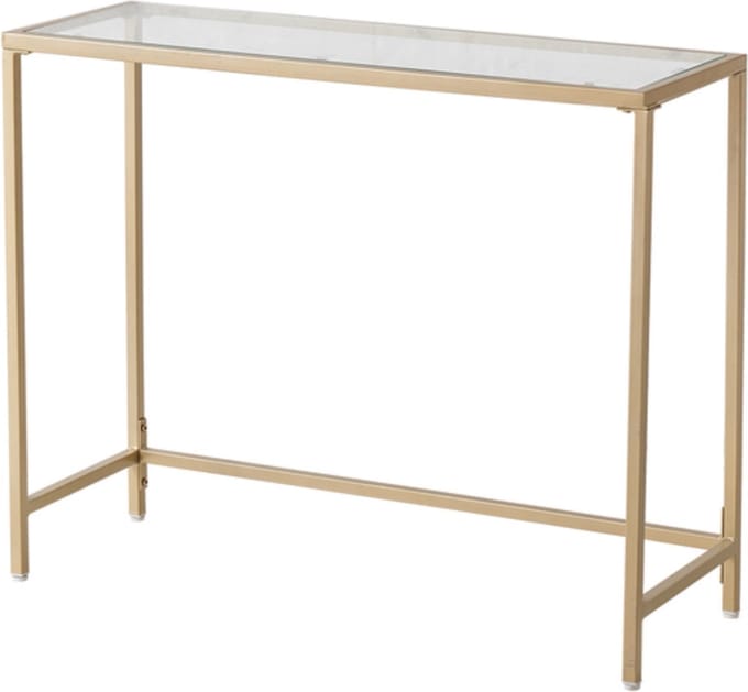 Console Tafel - Transparant goud - Wandtafel - Bijzettafel - 100cm breed