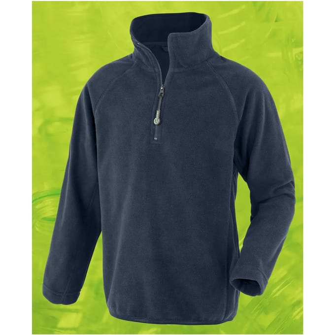 Kinderen fleece met rits van gerecycled polyester Result