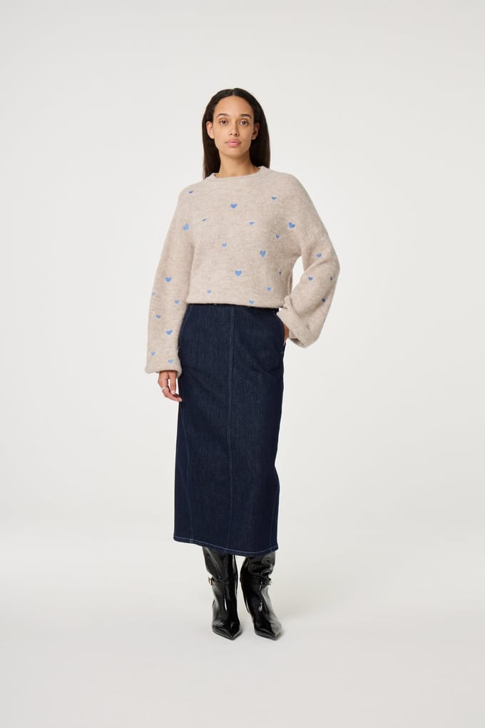 Fabienne Chapot Lidia Pullover Oatmeal Melange Maat: S | Sweaters Outlet | Dames | Beige