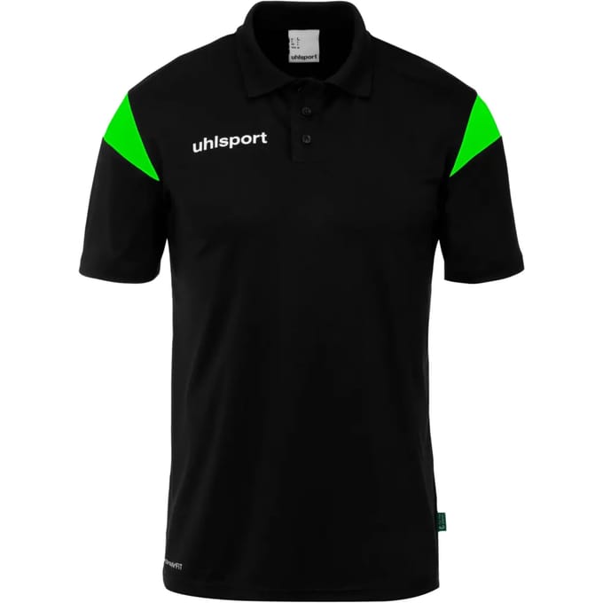 Uhlsport Squad 27 Polo Kinderen - Zwart / Fluo Groen | Maat: 164