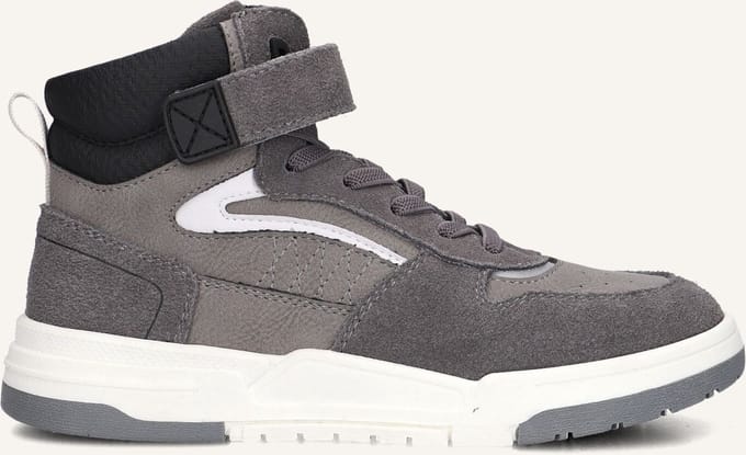 Ton & Ton Jongens Hoge sneakers Carlos - Grijs - Suède - Maat 35