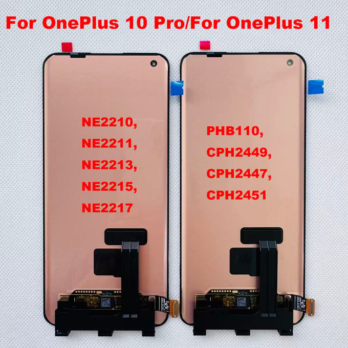 6.7 "Originele Amoled Getest Voor OnePlus 10 Pro NE2210 Lcd-scherm + Touch Panel Digitizer Voor OnePlus 11 1 + 10Pro 1 + 11 Frame
