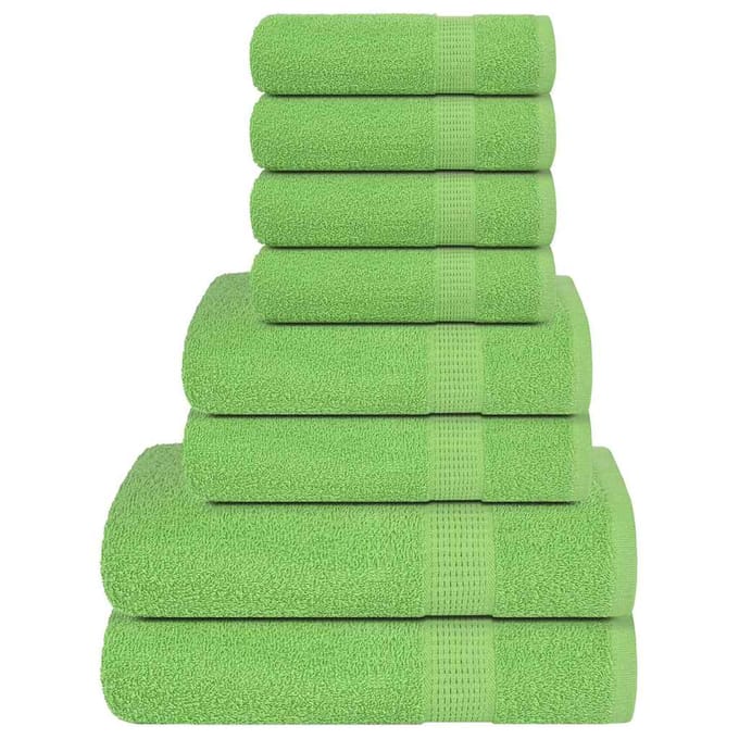 vidaXL - 8-delige - Handdoekenset - FROGN - 360 - g/m² - appelgroen
