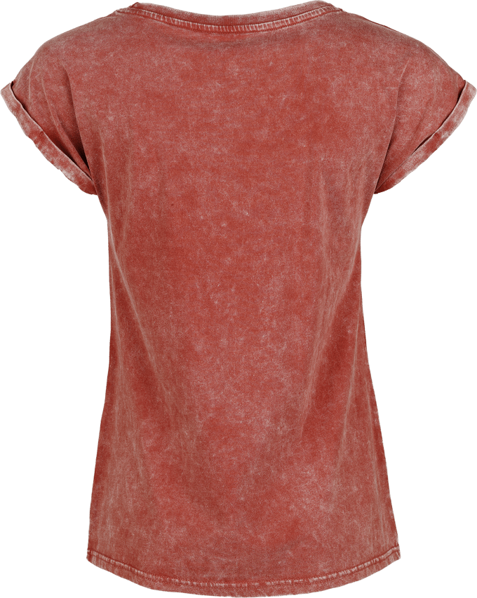 R.E.D. Rock-Engineered Design rood T-shirt met korte mouwen en sterrenprint - Dames - M