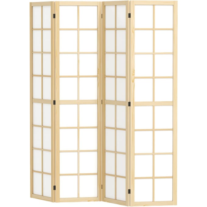 4goodz 4-delige kamerscherm opvouwbaar roomdivider met houten frame