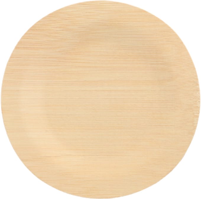 10 Borden, gemaakt van bamboe pure rond Ø 18 cm · 1,5 cm