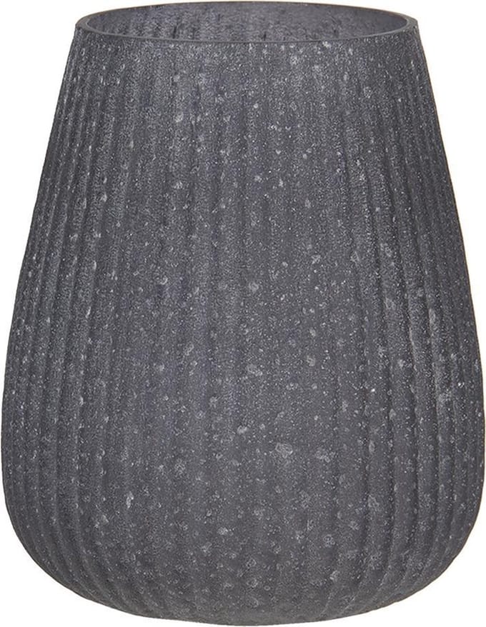 Clayre & Eef Theelichthouder Ø 11x13 cm Grijs Glas