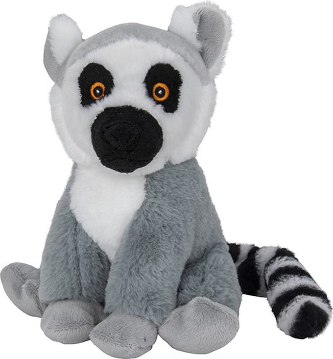 Pluche knuffel ringstaart maki aap van 21 cm - Speelgoed knuffeldieren apen