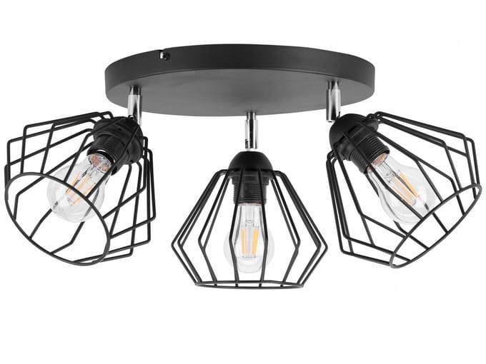 Light-Home DIAMOND – 3-Lichts LED Plafondlamp – Diamant Design – Metaal – Verstelbare Lichthoek – Modern