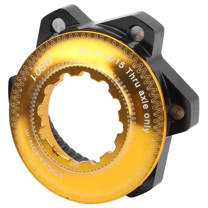 Center Lock Adapter 6 Bouten Center Schijfrem Rotor Conversie Zitting voor Fiets Mountainbike(Zwart zwart/goud