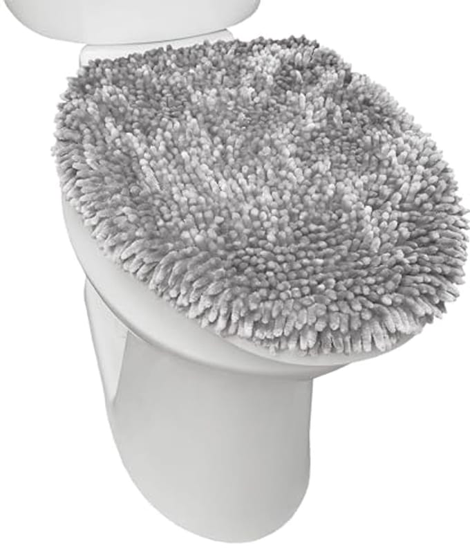 Luxe Pluche Chenille Shag Toile Deksel 47cm x 49.7cm Lichtgrijs
