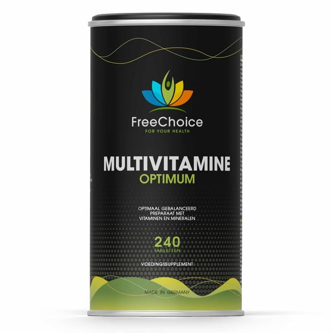 FreeChoice Multivitamine Optimum – Multivitaminen – Complete Multivitamine – 240 Tabletten – Vegan – Made in Germany